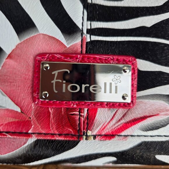 Y2K Wallet Zebra Print Floral Deadstock Black White Pink Emo Scene Mcbling Gyaru - Picture 3 of 9